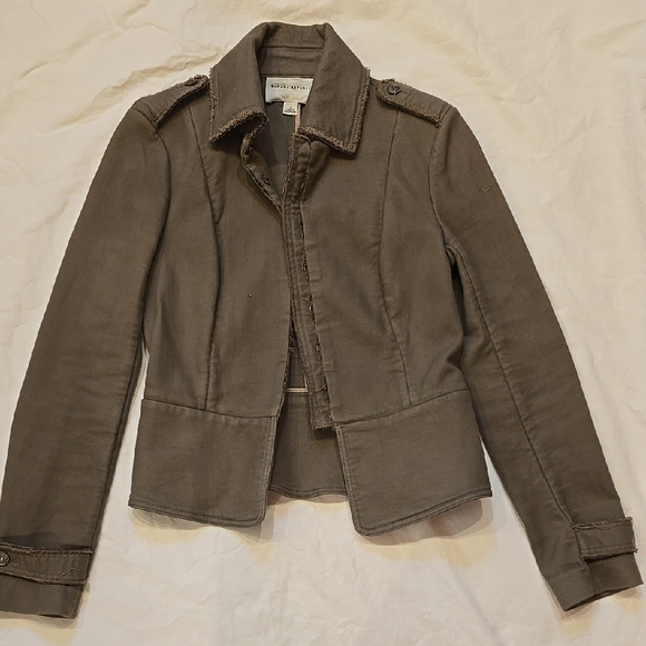 Banana Republic Jackets & Blazers - Women's Gray-Green Military Style Jacket | Size 0